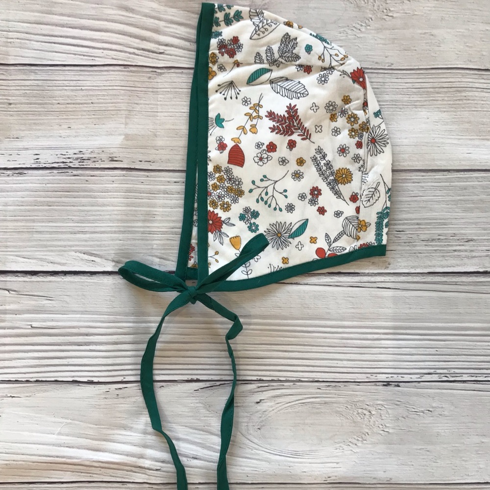 Brand New Floral Baby Bonnet Size 0-6 Months